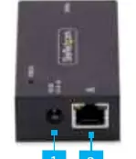 Rückansicht des Serial Device Servers