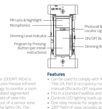Komponenten des ODDMT-MDx Sensors