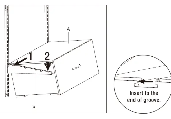 Einsetzen des Schubladen-Kits