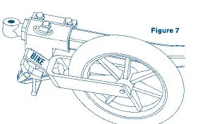 Stroller-Rad in Bike-Position