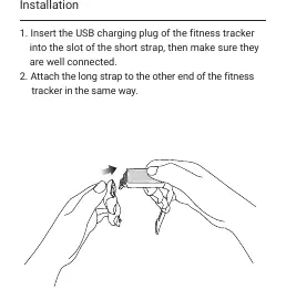 Anbringen der Armbänder am Fitness-Tracker