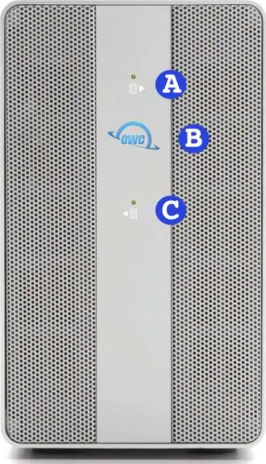 Frontansicht mit Status-LEDs