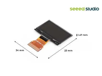 Abmessungen des Displays