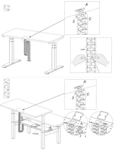 Installationsmethoden für Einzel- und Doppeltische