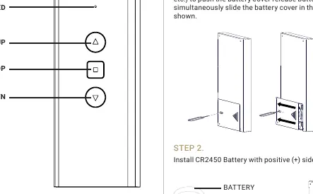 Batteriewechsel: Entriegelung und Einlegen der CR2450-Batterie