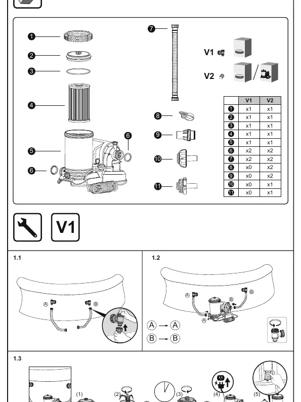 Teileliste und Installationsschritte V1
