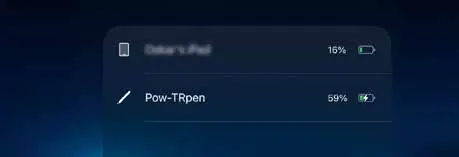 Batteriestandsanzeige im Widget