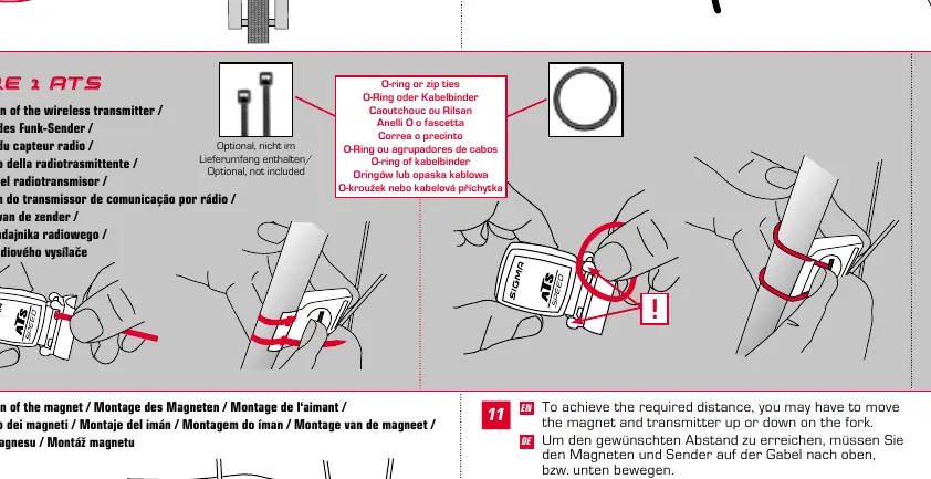 Installation des kabelgebundenen Sensors