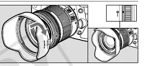 Anbringen der Gegenlichtblende