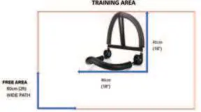 Trainingsbereich und Sicherheitsabstände