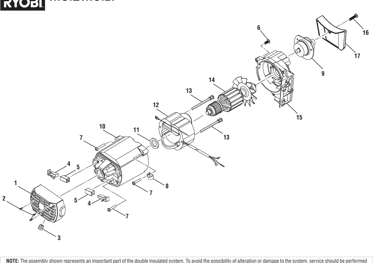 Explosionszeichnung Motorbaugruppe (Figure E)