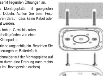 Montage der Montageplatte