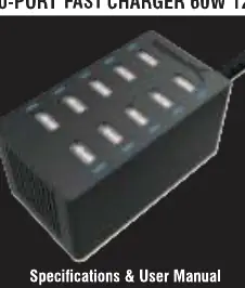 Sabrent 10-Port Schnellladegerät AX-TU63