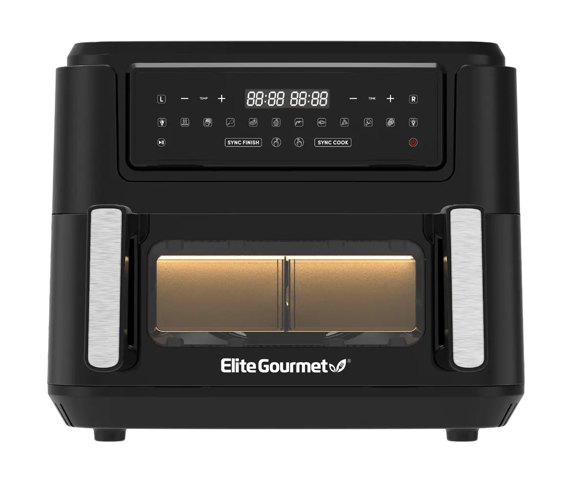 Elite Gourmet 10.5L Digital Dual Zone Heißluftfritteuse