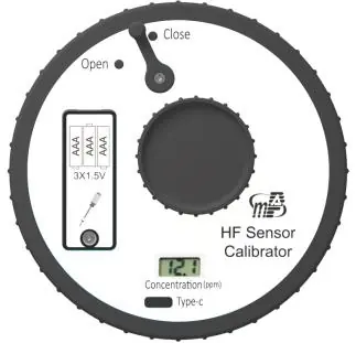 Draufsicht auf den HF Calibrator mit Bedienelementen