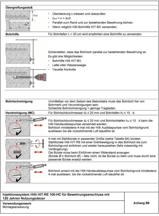 Reinigungsmethoden für Bohrlöcher