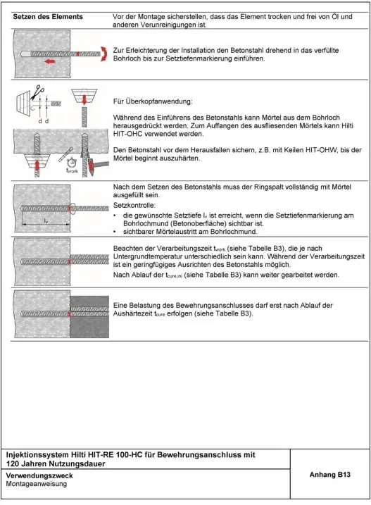 Setzen des Elements