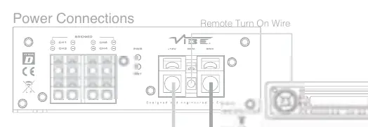 Anschlussdiagramm für Stromversorgung und Remote-Kabel