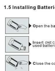 Einlegen der Batterie in die Fernbedienung