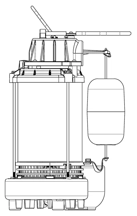 Ansicht der Dual Suction Tauchpumpe