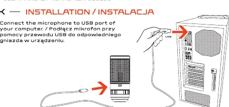Anschluss des Mikrofons an den Computer via USB