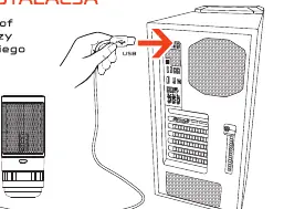 Anschluss des Mikrofons an den USB-Port