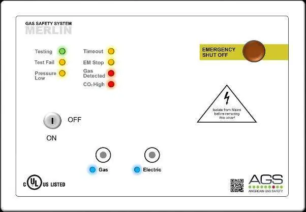 Frontpanel mit LED-Anzeigen und Bedienelementen