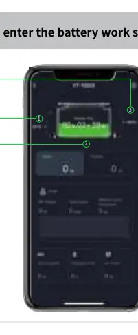 Erklärung des Batterie-Bildschirms in der App.