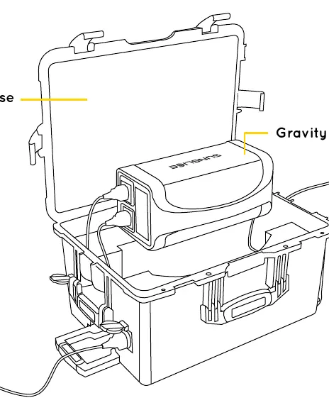 Verwendung des Flight Case für den Wasserschutz