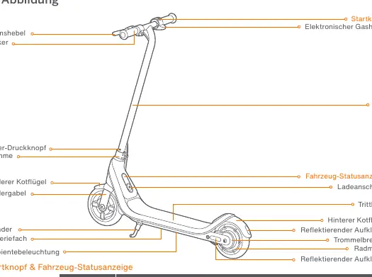 Diagramm des Ninebot eKickScooter C2 Lite
