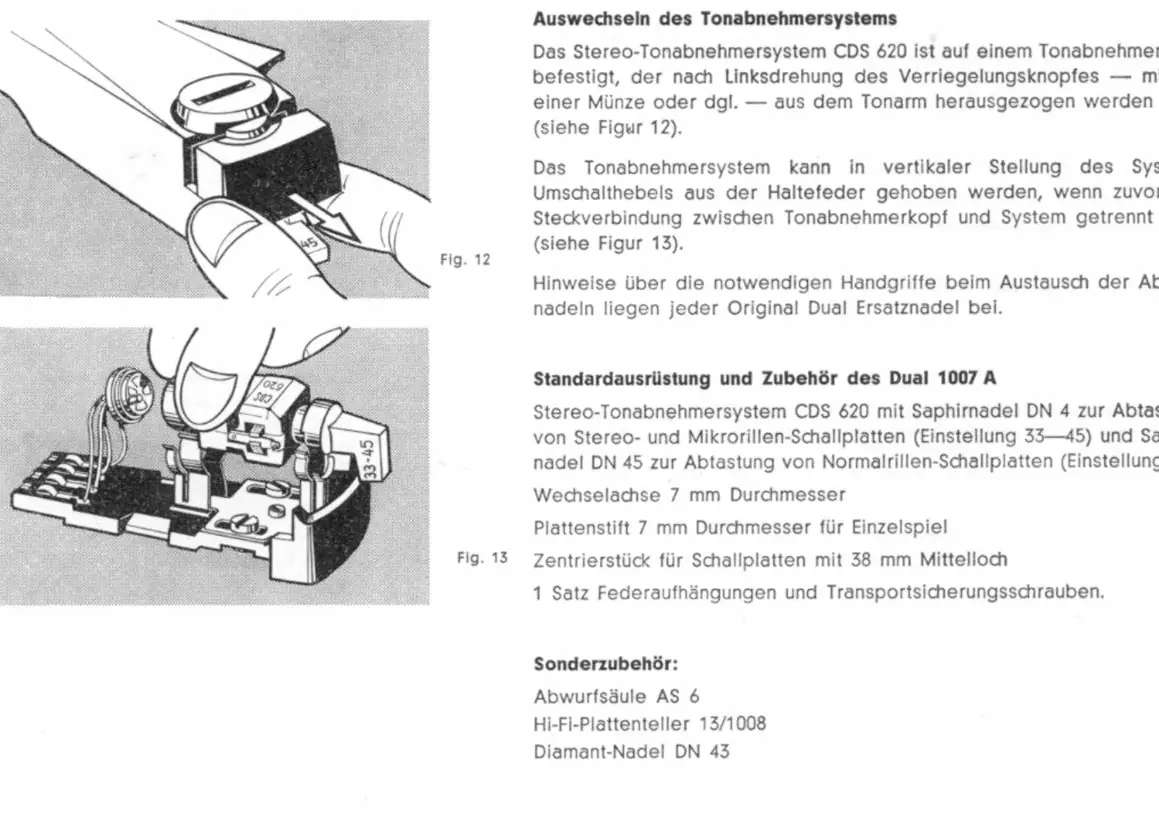 Austausch des Tonabnehmersystems