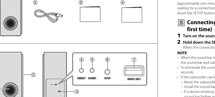 Schritte zur Verbindung des Subwoofers mit der Soundbar