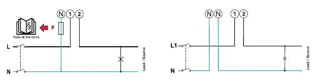 Schaltplan für 1-Phasen-Anschluss