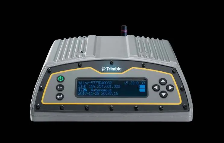 Frontpanel des Trimble Alloy Empfängers