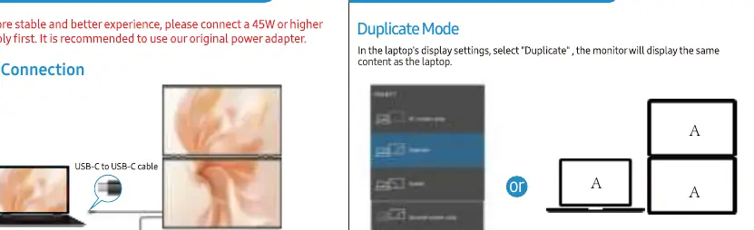 Anschlussdiagramm für USB-C und HDMI