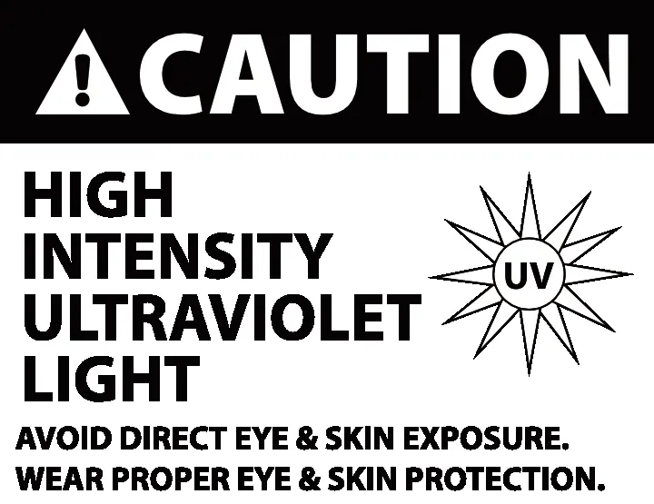 Sicherheitshinweis zur UV-Strahlung