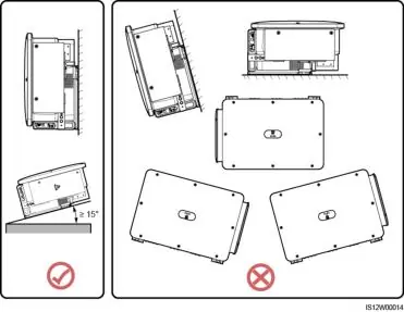 Erforderliche Abstände für die Installation
