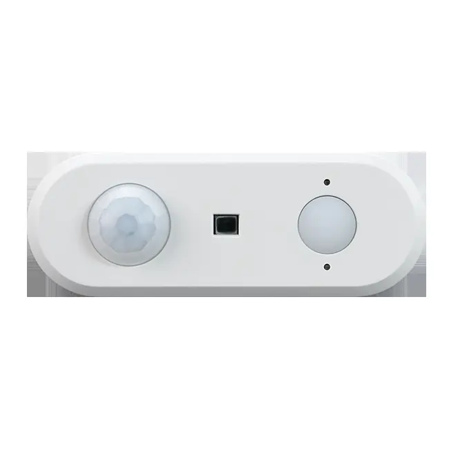 Ansicht des PIR-Sensors mit Linse und Reset-Bereich