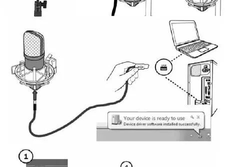 Anschluss des Mikrofons an den Computer