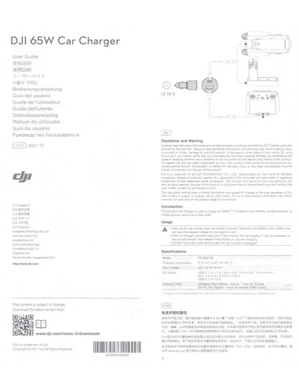 Diagramm des 65W Autoladegeräts