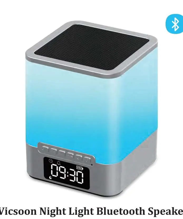 Vicsoon Nachtlicht mit Bluetooth-Lautsprecher