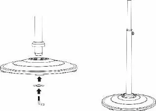 Montage der Säule auf der Basis