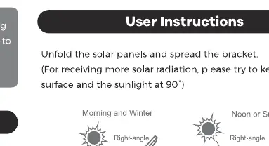 Korrekte Ausrichtung des Solarpanels zur Sonne