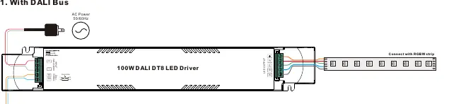 Schaltplan 1: Anschluss mit DALI-Bus