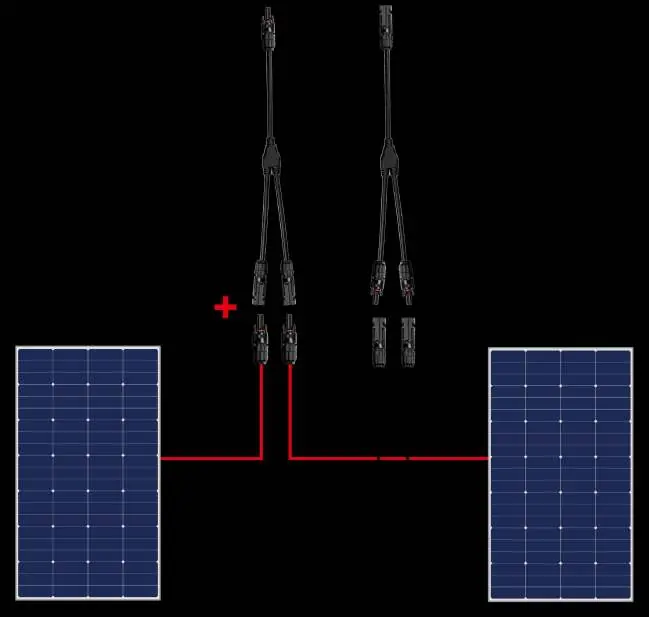 Parallelschaltung von zwei 100W Panels
