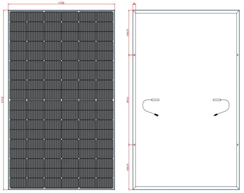 Abmessungen des 400W Moduls