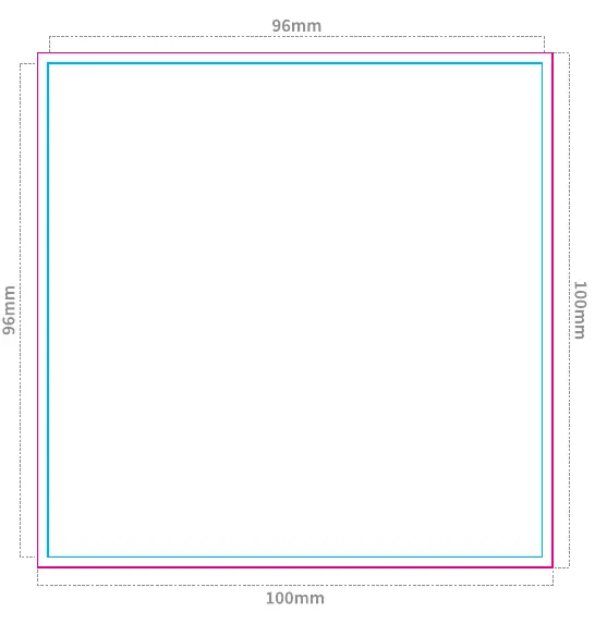 Diagramm zur Definition der Schnittlinie und des Designbereichs