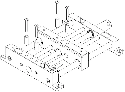 Installation der Klemmsäulen mit M4x30 Schrauben