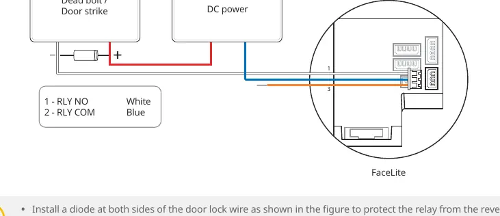 Anschlussplan für Fail Secure Lock