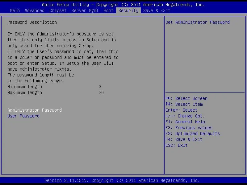 BIOS Boot Configuration
